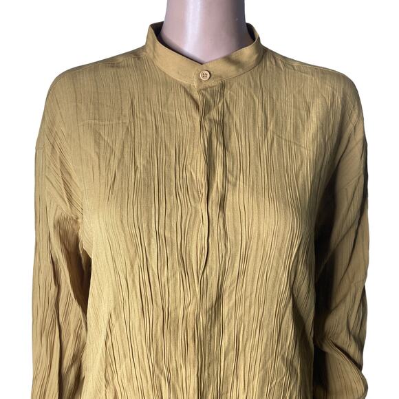 Elliot Shirt Mens Med Gold Button Front 15-15.5 - Picture 8 of 14